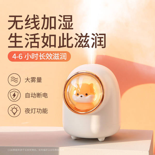 Cute Pet Space Capsule Humidifier ເຄື່ອງຟອກອາກາດແບບໃໝ່ທີ່ໜ້າຮັກໜ້າຮັກແບບ Mini USB Rechargeable Home Desktop Air Purifier