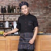 Черный лонгслив, шапка, фартук