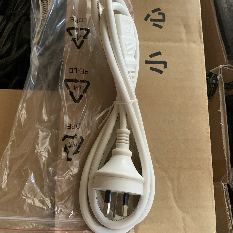 White type port power cord D-type port power cord
