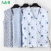 Ab đồ lót trung niên cộng với áo béo sữa cotton không tay áo len cotton cổ áo sơ mi nữ mùa hè mỏng áo thun ba lỗ nam cotton  Áo vest