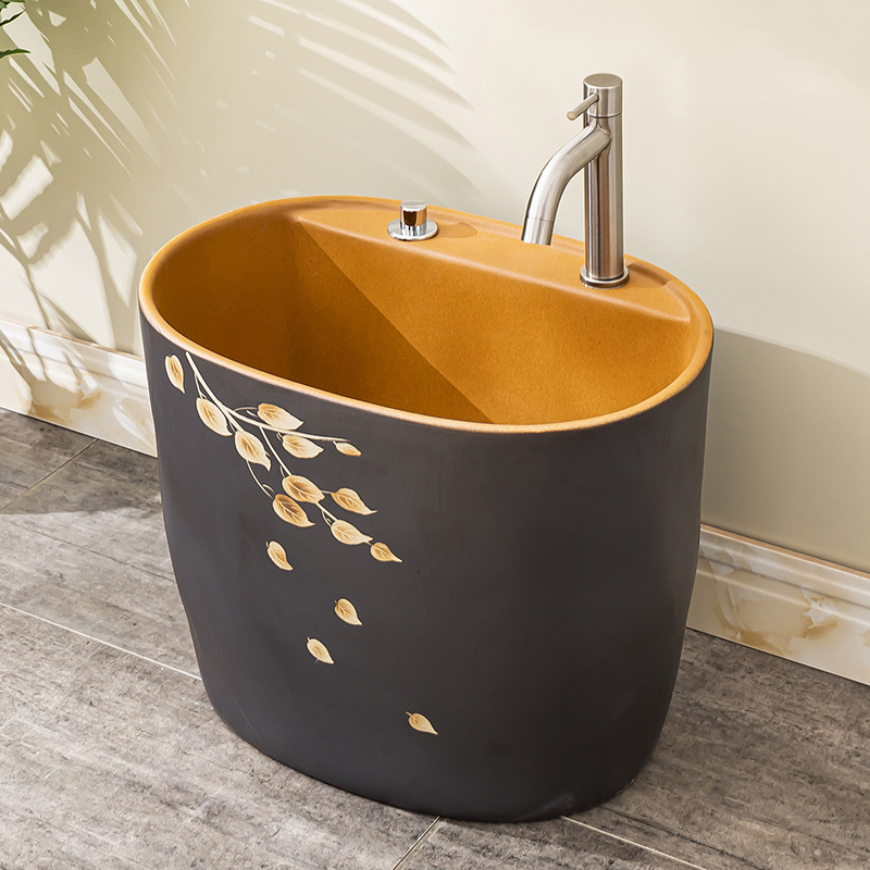 The Mop pool table control automatic ceramic wash Mop pool balcony is suing toilet water basin 4 Mop pool