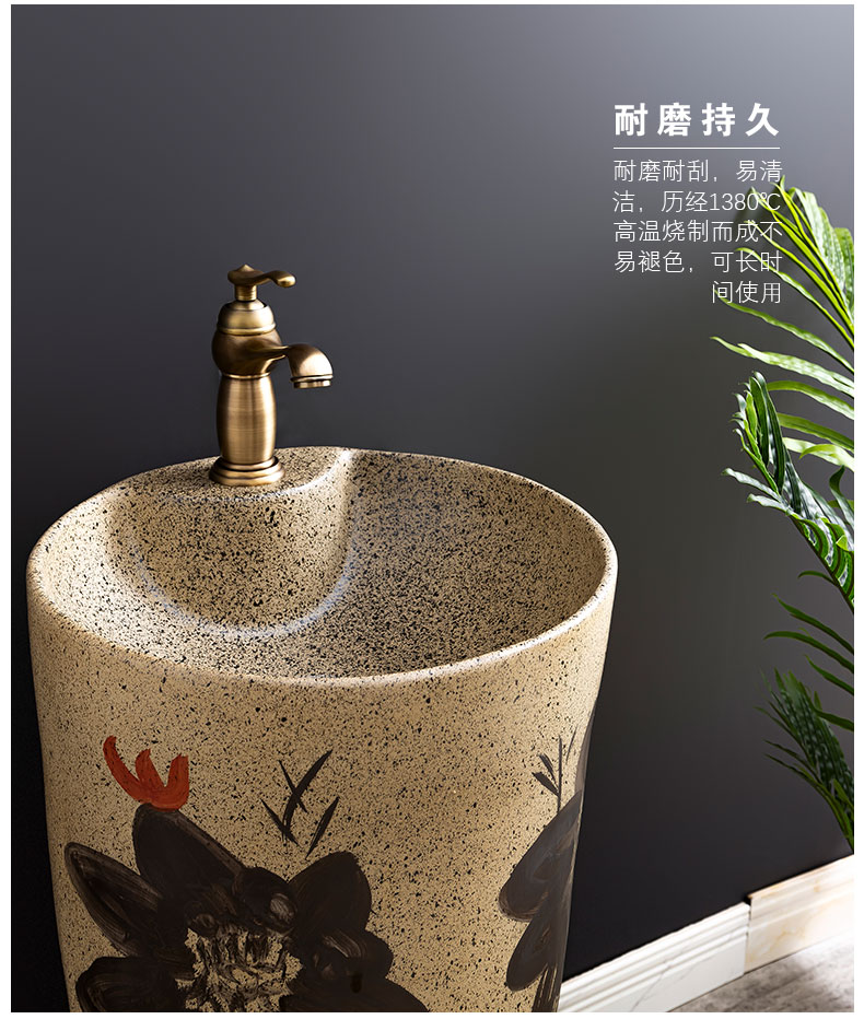 Ceramic basin floor balcony is suing the lavatory retro column pillar household toilet lavabo, 13