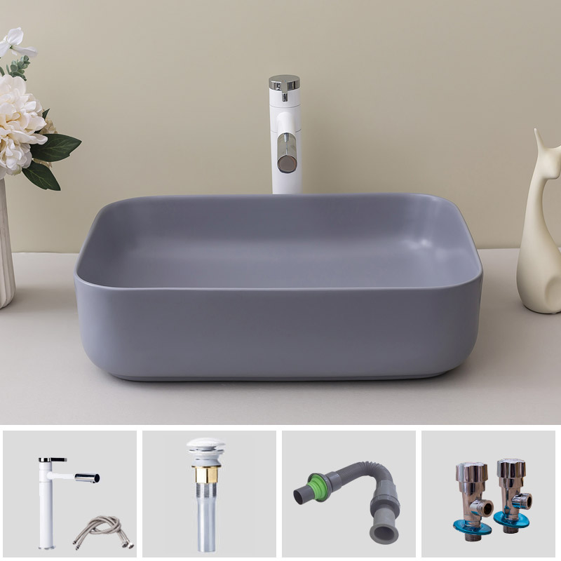 Stage basin balcony household ceramic toilet lavatory rectangle Nordic contracted art the sink basin