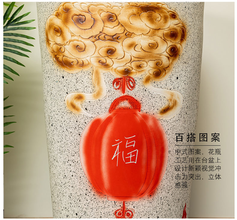 Pillar lavabo courtyard pool floor integrated basin balcony column basin ceramic lavatory toilet 6