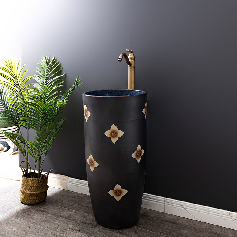 Ceramic basin floor balcony is suing the lavatory retro column pillar household toilet lavabo is 26