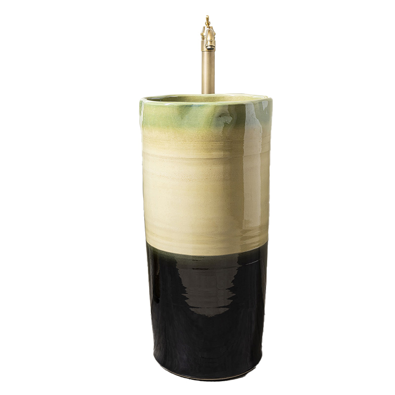 Ceramic column basin one is suing courtyard floor type washs a face basin sink pillar lavabo Chinese style household