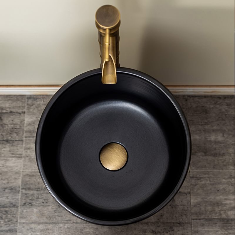 Pillar lavabo courtyard pool floor integrated basin balcony column basin ceramic lavatory toilet 5