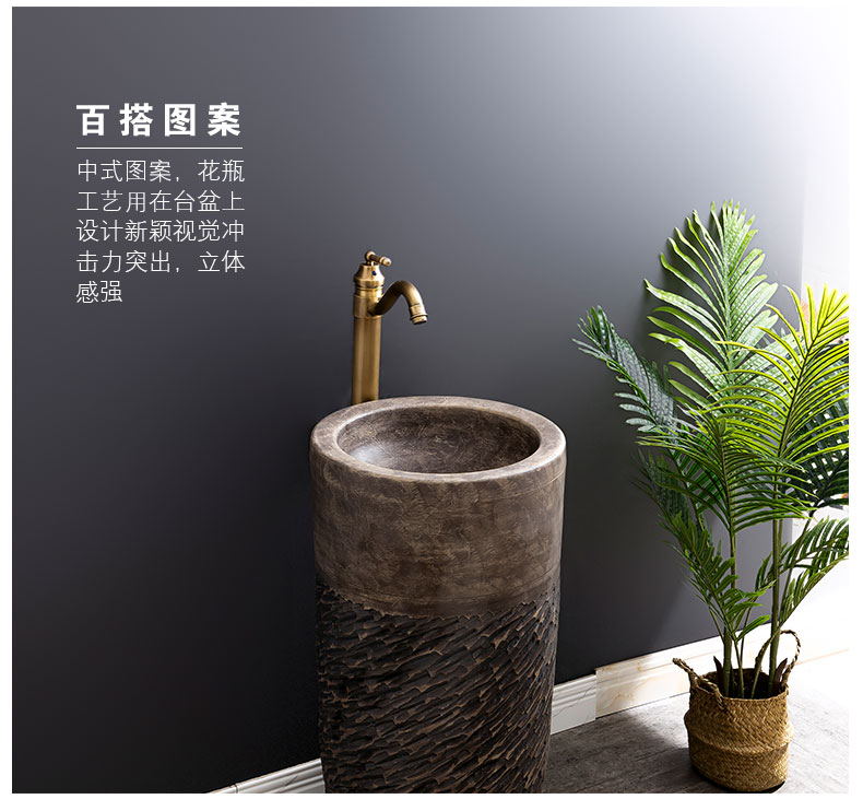 Ceramic basin floor balcony is suing the lavatory retro column pillar household toilet lavabo is 25