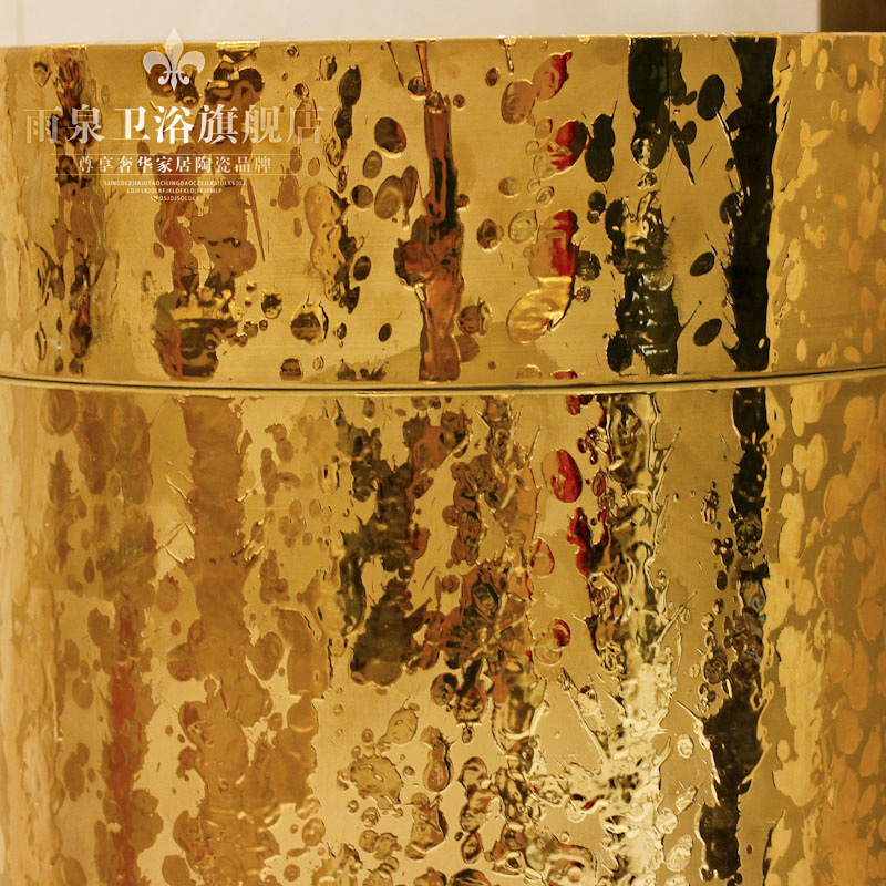 Jingdezhen ceramic art basin pillar basin sink basin floor type lavatory basin integrated device of the column