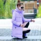 2018 phiên bản mới của Hàn Quốc áo khoác cotton mùa thu và mùa đông dài dành cho nữ áo khoác cotton mỏng giảm béo