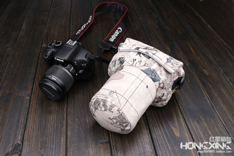 Dễ thương túi lợn túi máy ảnh SLR tay 77D Canon 700D Nikon D5300 dày chống sốc túi bể xách tay - Phụ kiện máy ảnh kỹ thuật số