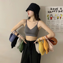 Beauty Back Underwear Womens Summer Anti-Walking Light Smear blouses junior high school students gather in bra to wrap a chest harness vest
