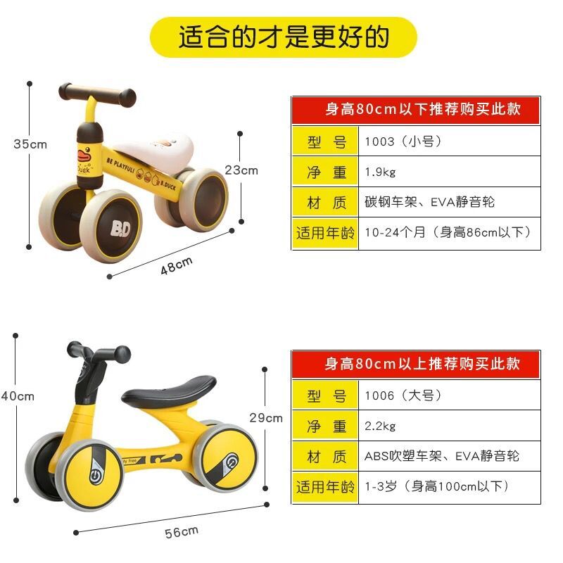 giá xe thăng bằng Xe cân bằng trẻ em B.Ducks xe con vịt nhỏ màu vàng xoắn xe tay ga 1-3 tuổi quà tặng trẻ em đi bộ chính hãng - Smart Scooter xe thăng bằng zycom