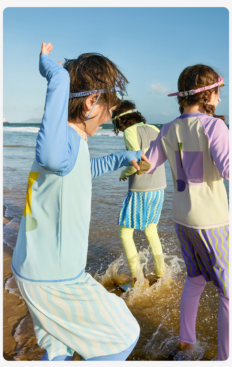 Kk Tree Children's Swimwear Boys' Long-Sleeve Long-Pants Baby Two-Piece Swimsuit Girls' Swimwear Beach Sun Protection Summer — 46