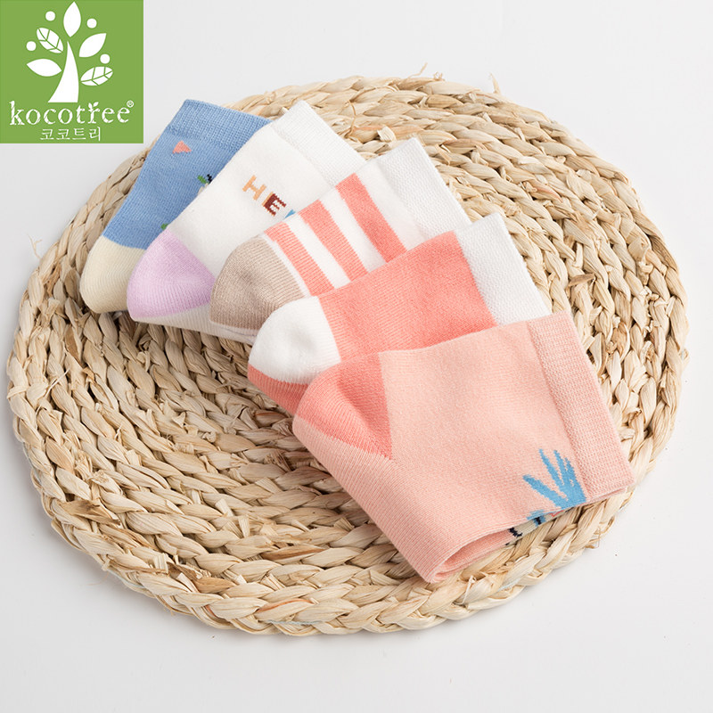 Cute cartoon children's socks Spring and autumn warm boys socks pure cotton nylon girls cotton socks 2-3-5 to 7 years old