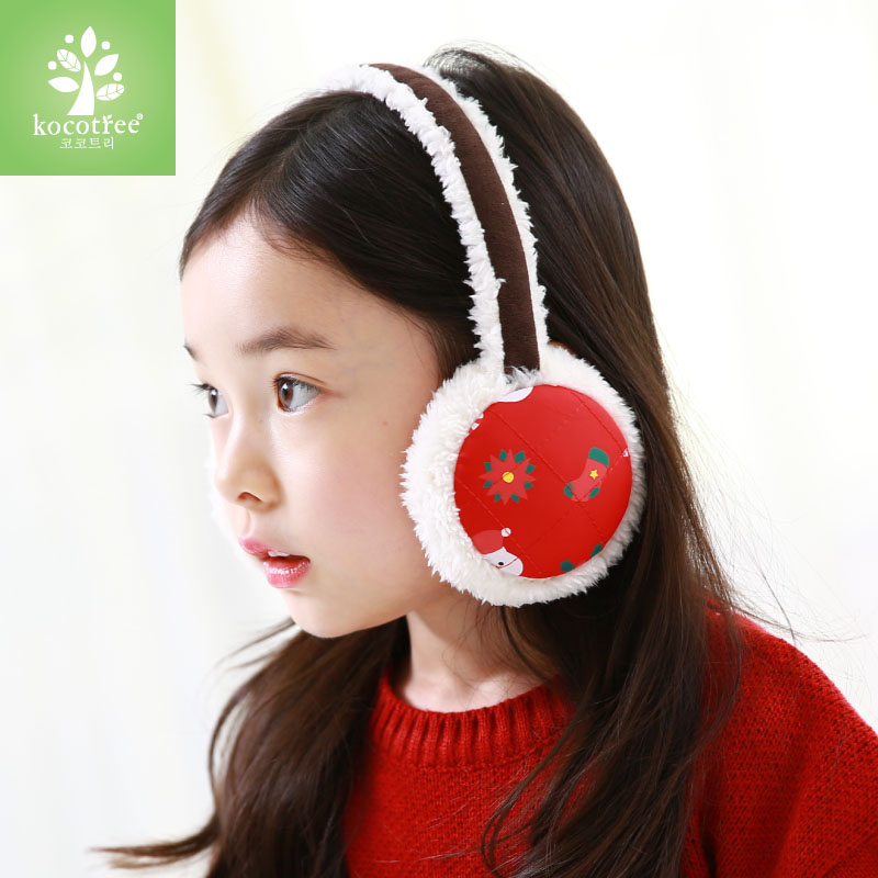 Купить Меховые наушники детские Лыжная корейский ребенок теплый плюс ...