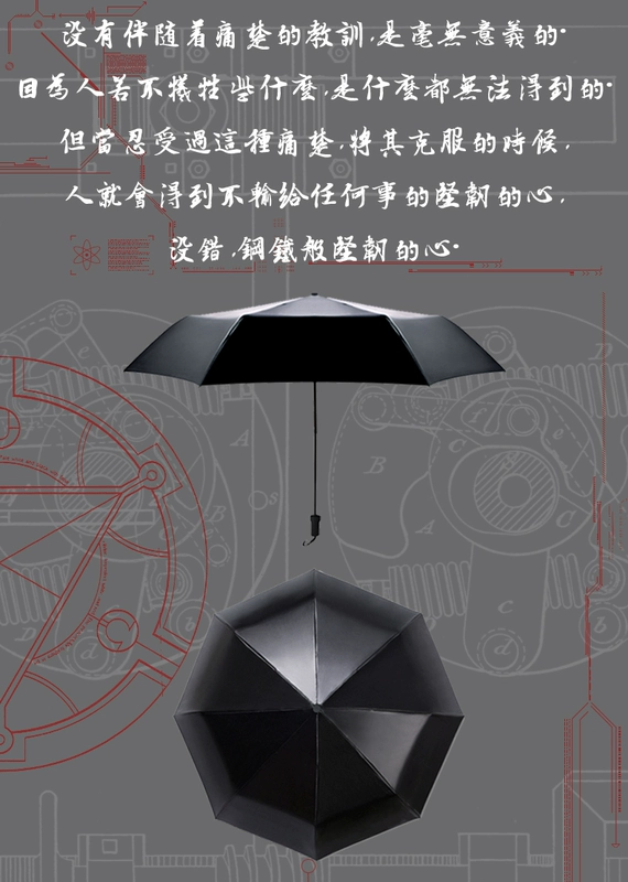 Mango Steel Nhà giả kim Edward Umbrella Hoạt hình ngoại vi Món quà sinh nhật thứ hai Cá tính sáng tạo - Carton / Hoạt hình liên quan