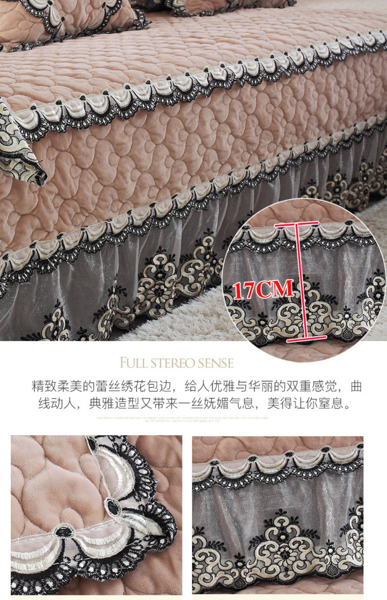 Phong cách châu Âu phòng khách phổ quát đệm sofa vải sang trọng bọc khăn kết hợp sofa chống trượt bao gồm tất cả bao gồm chaise đệm - Ghế đệm / đệm Sofa tấm trải ghế sofa mùa hè