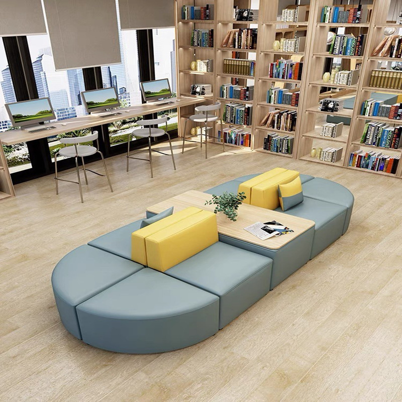 Creative Shaped Sofa Seating in the Waiting Area for Parents at the Kindergarten Company's Lobby during Negotiations and Receptions at the Training Institution