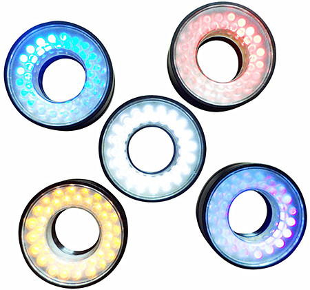 Colorful lamp metal lamp head internal and external thread single tube video industrial CCD camera microscope LED adjustable visual light source