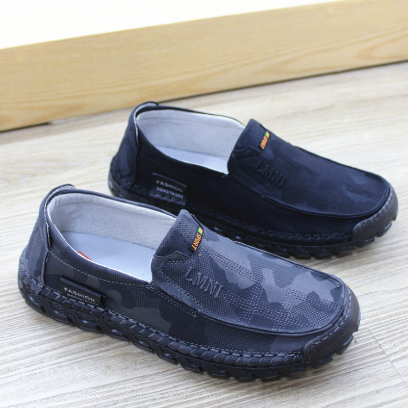 Old Beijing Cloth Shoes Spring Autumn Men's Shoes Round Head Breathable Plus Fattening Casual Shoes 2022 100 Lap Wear Resistant Non-slip Bull Fascia