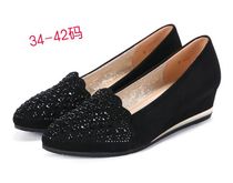 Old Beijing Cloth Shoes Women Shoes Womens Shoes Fashion 100 Hitch Hiking Shoes Slopes Heel Shoes Small Code Women Shoes 34 35 yards Soft bottom