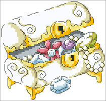 (Zhang Xiaolang) Cross stitch DMC R line self-matching kit plastic board refrigerator sticker treasure box