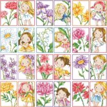 (Zhang Xiaolang) Cross-stitch DMC R line self-equipped cartoon character card set to send the corner protection birthday flower