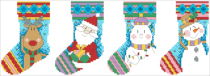 (Zhang Xiaolang) Cross stitch DMC R line self-matching kit plastic board refrigerator paste Christmas socks