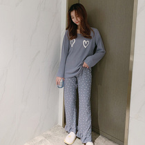 Pure Cotton Pyjamas Woman Spring Autumn Season Long Sleeve Modale Cute Day Ensemble Korean Version Sweet and Ins Wind Net Red Home Costume Winter