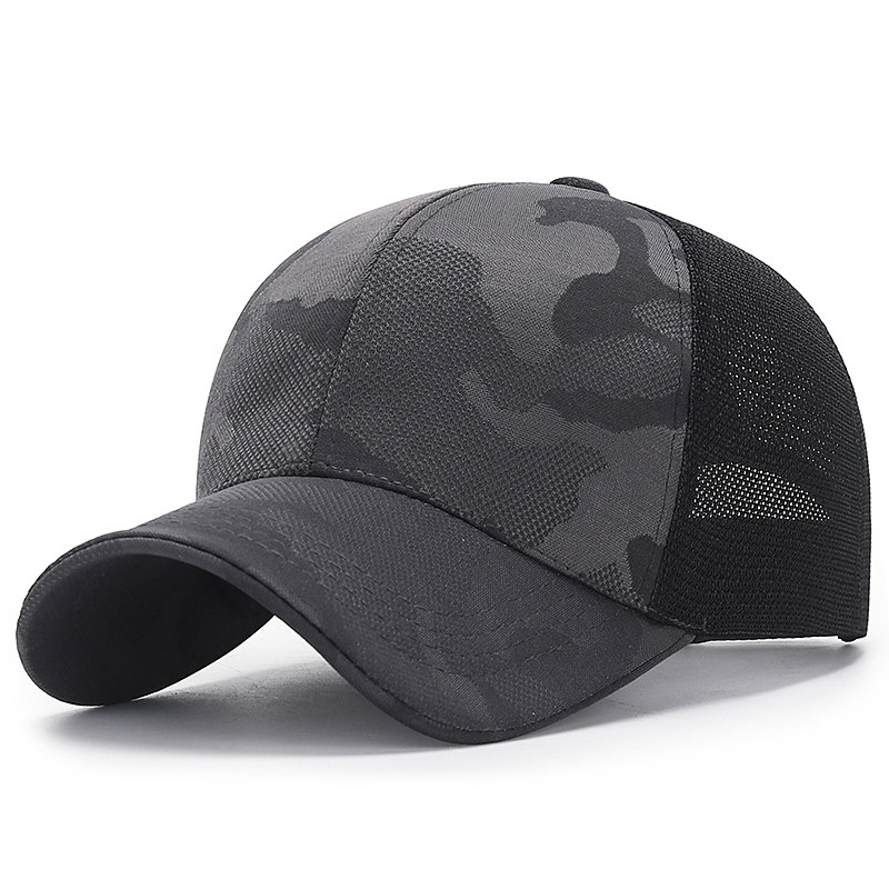 Hat Men's Outdoor Camouflated Baseball Cap Summer Mesh Breathable Thin Sunscreen Sport Casual Duck Tongue Cap