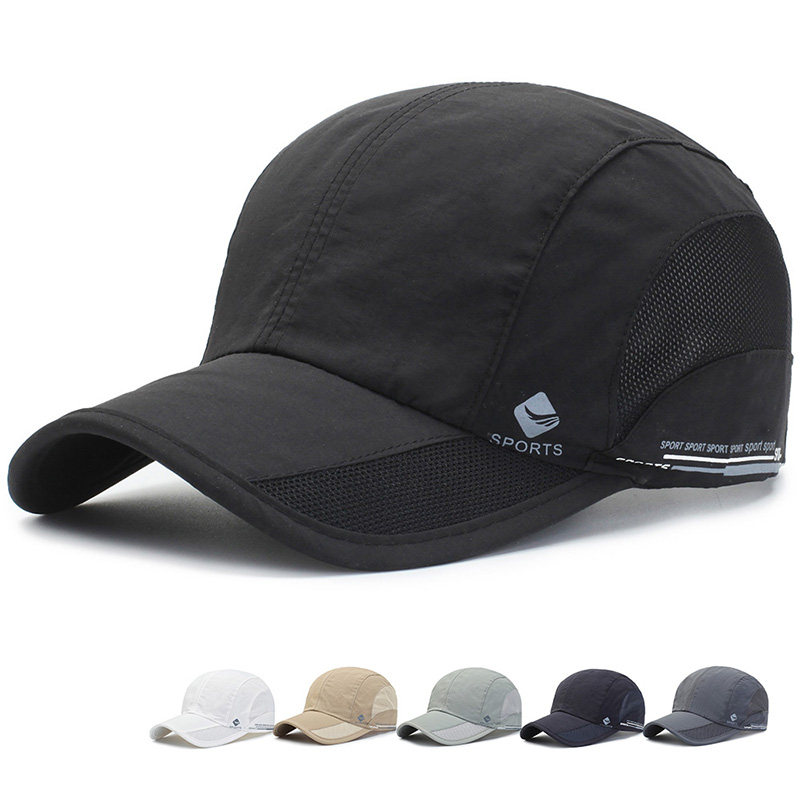 Hat Men's Summer Thin Baseball Cap Outdoor Sports Speed Dry Cap Breathable Duck Tongue Cap Sunscreen Hood Man