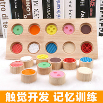 Montessori early education educational toys childrens tactile sensory teaching aids baby finger touch memory training pairing board