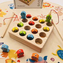 Childrens early education digital cognitive fishing toy magnetic baby color pairing kitten fishing pond set 1-3 years old