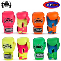 Thailand imported TKB double buckle boxing gloves Solid color men and women adult Sanda fighting fighting Muay Thai training boxing gloves