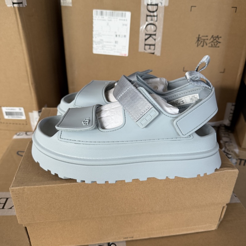Ugg Official Store Genuine Summer Comfortable and Stylish Gold Series Thick-Soled Open-Toe Velcro Casual Sandals 1152685 Ugg Official Store Genuine Summer Comfortable and Stylish Gold Series Thick-Soled Open-Toe Velcro Casual Sandals 1152685