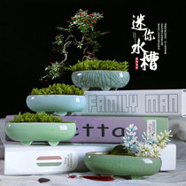 Mini sink flower device hydroponic bonsai ornaments flower arrangement ceramic vase modern simple home accessories Zen Japanese style