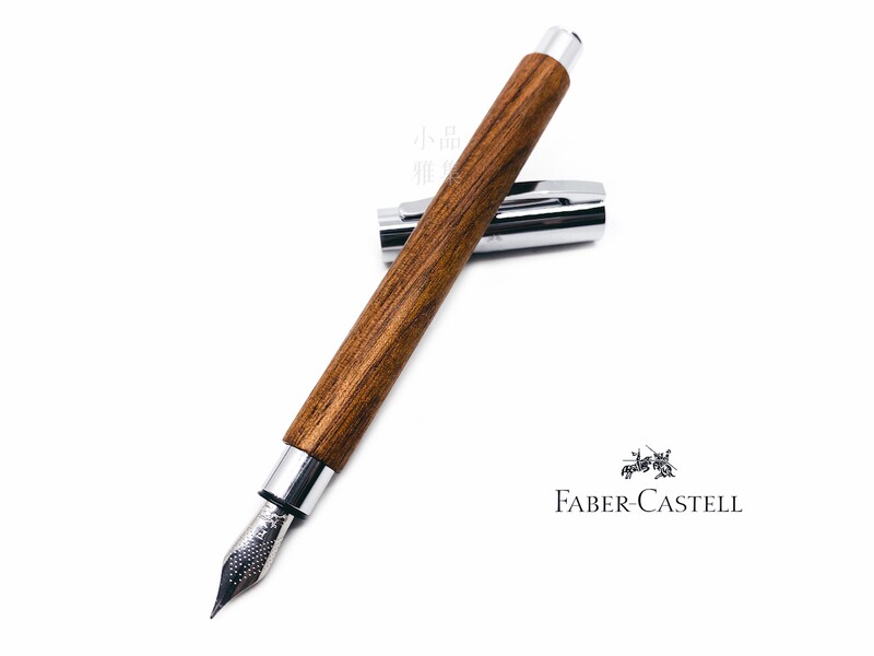 German Faber-Castell Ambition Genghis Khan Walnut Wood Steel Pen