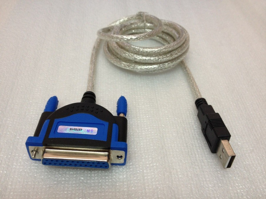 Enhanced fully compatible 25 - pin to USB interface and port print line 25 - hole to USB port serial port print line