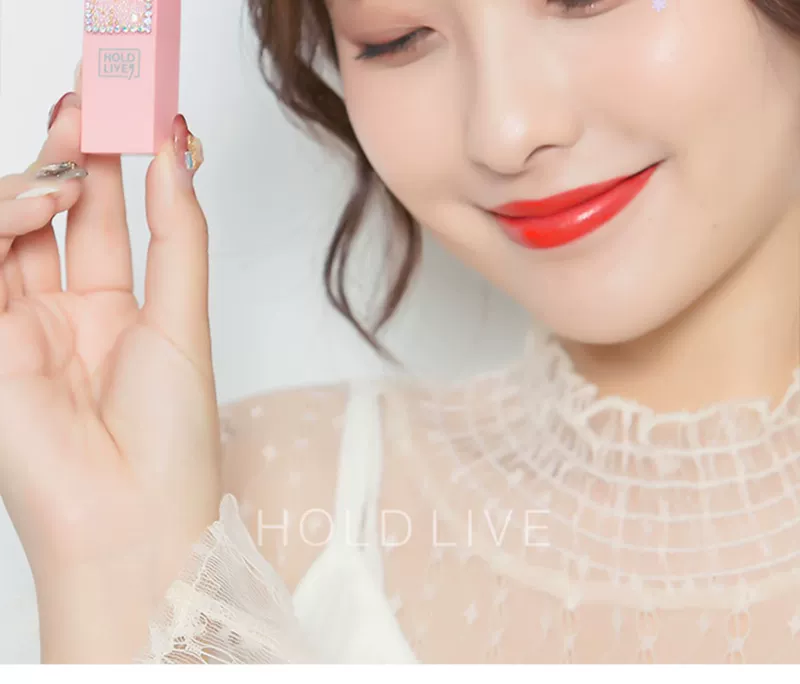 HOLDLIVE hoa kim cương cô gái son môi màu hồng nước giữ ẩm lâu dài giá rẻ túi quà tặng sinh viên nội địa - Son môi