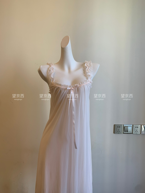 Talents Unparalleled in the World｜Lace Modal Camisole Nightdress, Fairy-Like Mesh, Cool and Thin Pajamas, Loungewear