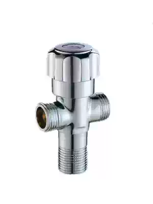 All copper thickened 4-point three-way double outlet angle valve one-in-two-out multifunctional washing machine triangle valve check valve