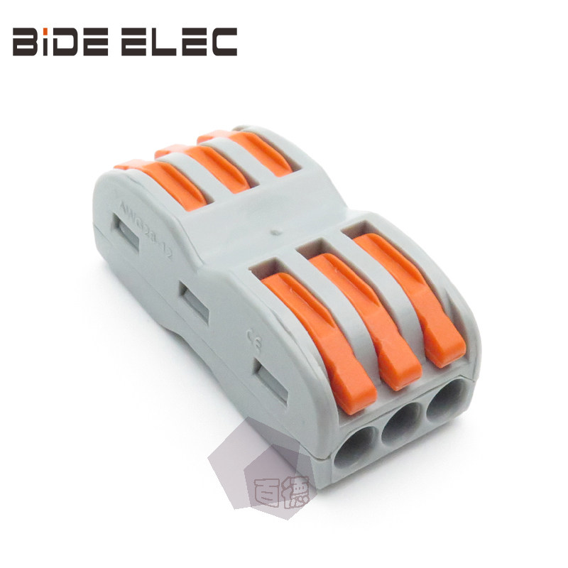 PCT2133G three-to-three-grey universal docking quick connector wiring terminals 50 boxes