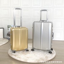 All metal formed aluminum magnesium alloy luggage silent universal wheel password travel box anti-fall pull box