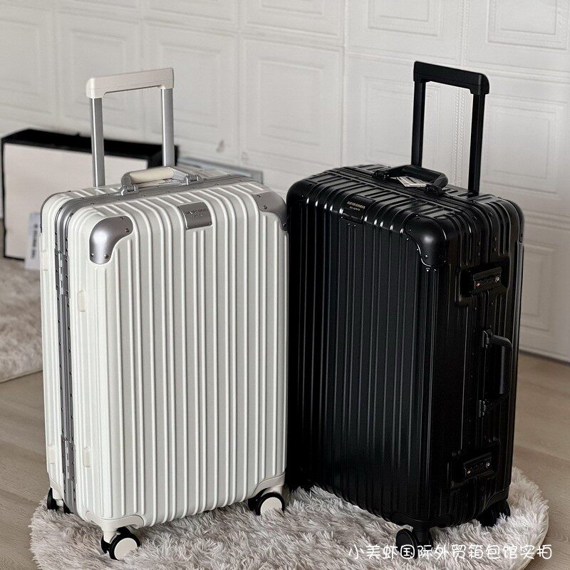 Japanese order thickened aluminum frame luggage mute universal wheel password lock suitcase trolley case large capacity for men and women