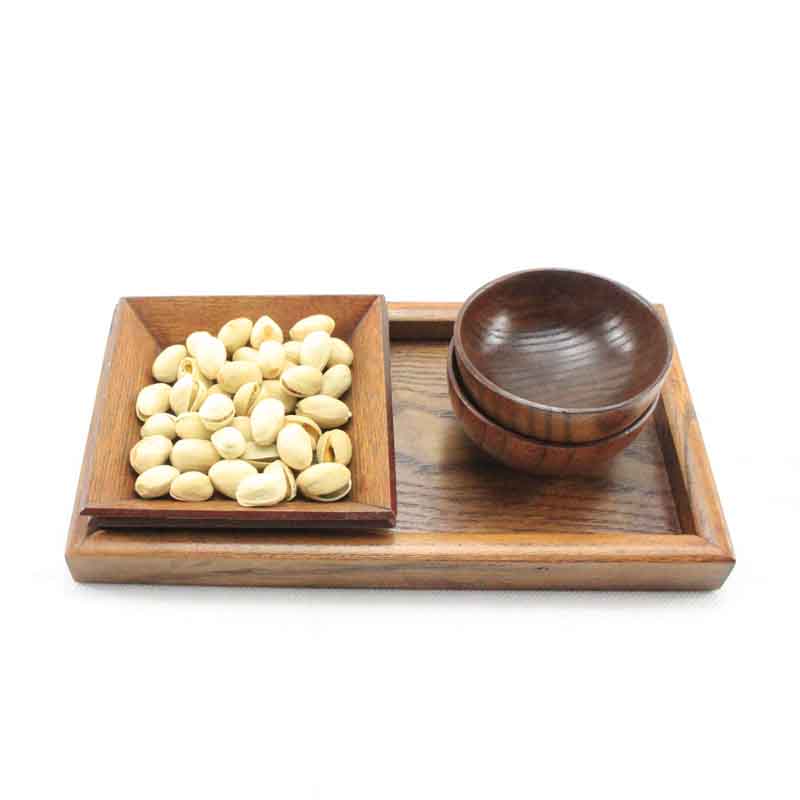 Khay gỗ mâm cỗ đĩa đĩa trái cây đĩa ăn đĩa dưa tấm dĩa gỗ tấm cá tính sáng tạo tấm nhà - Tấm khay gỗ đựng bánh