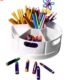 10-Inch Divided Rotating Pen Holder for Students, Home, and Office Desk Organization and Storage, Pen Holder ins High-Value Storage Box