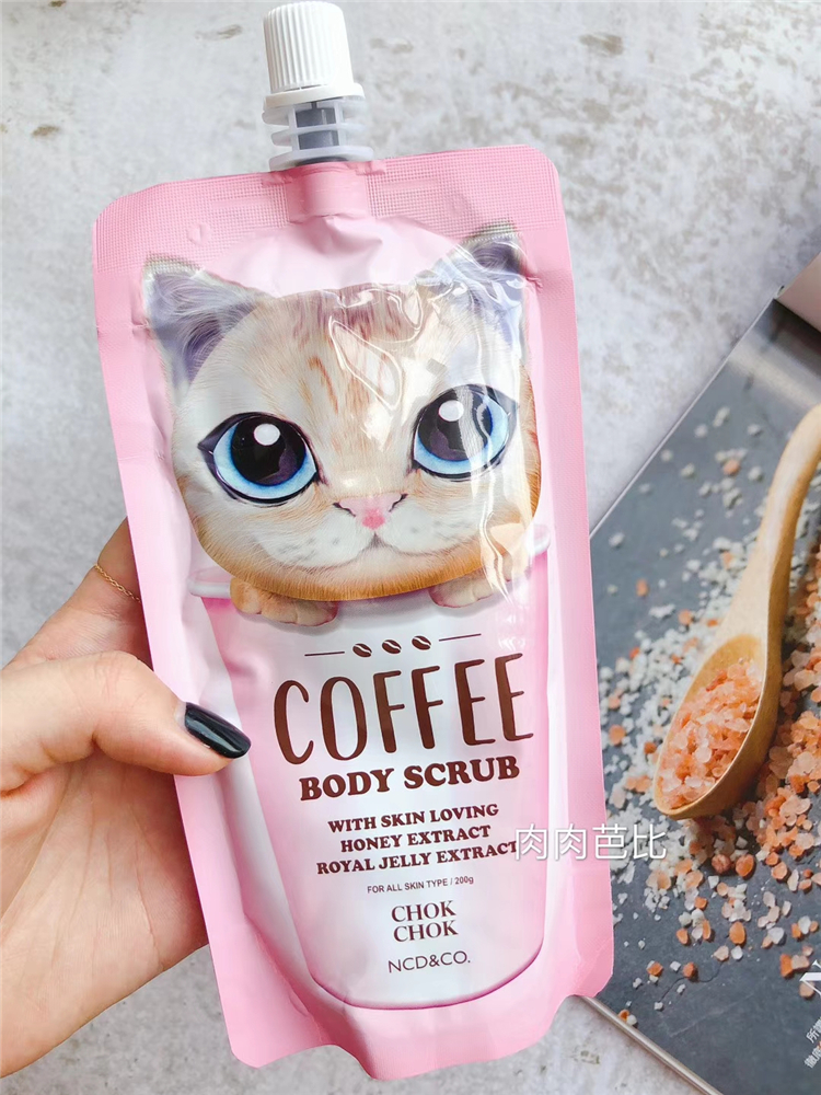 [] Hàn Quốc CHOKCHOK lần đầu tiên tẩy tế bào chết cơ thể mèo cà phê 200g tẩy da chết chăm sóc cơ thể dưỡng trắng da body