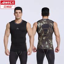 Black Mamba sports tights Short-sleeved Waistcoat Mens Basketball running tight fitness stretch base shirt Quick-drying