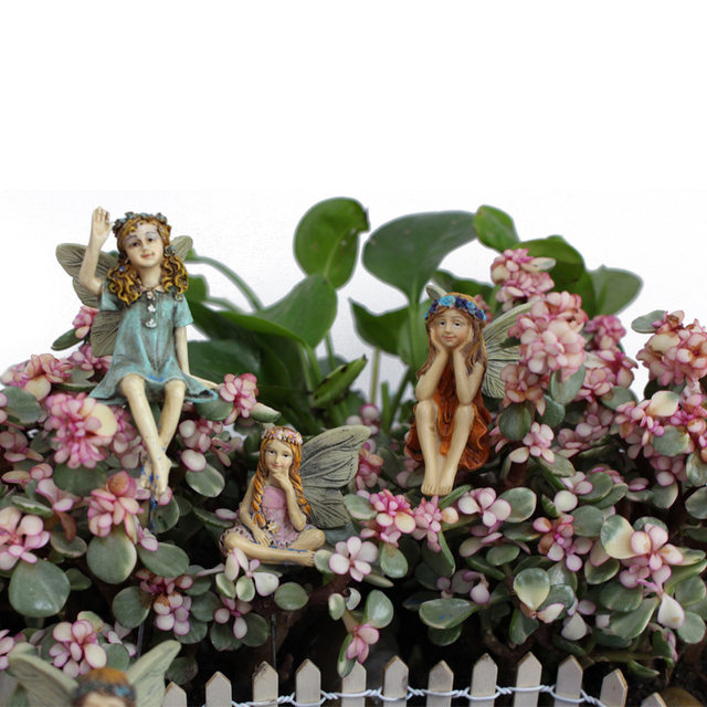 Garden Flower Fairy Micro Landscape 6-piece Set Outer Single DIY Moss Potted Plant Decoration Elf Fairy Gardening Groceries